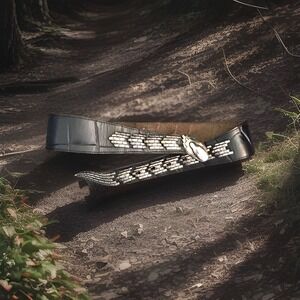 Vintage Rare Accenti Python Snake Belt Black Italy